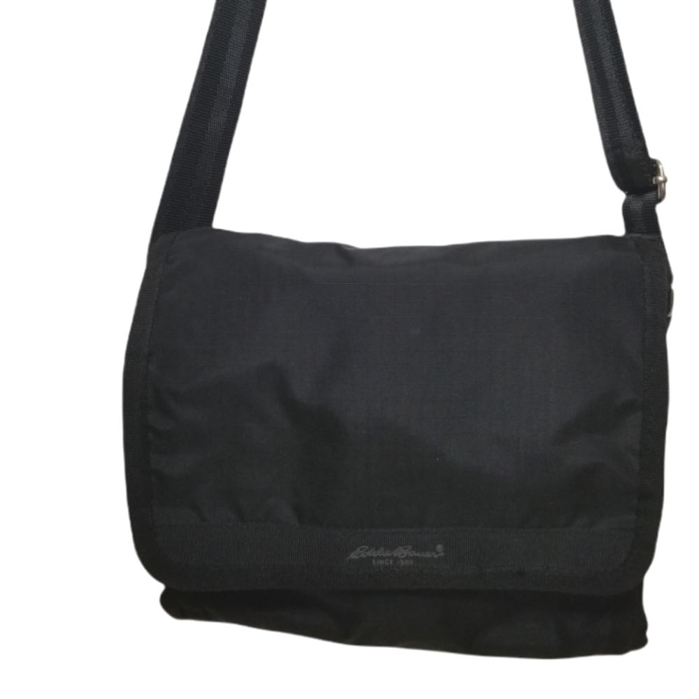 EDDIE Bauer black nylon crossbody travel bag